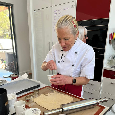 Anita mid class in the kitchen