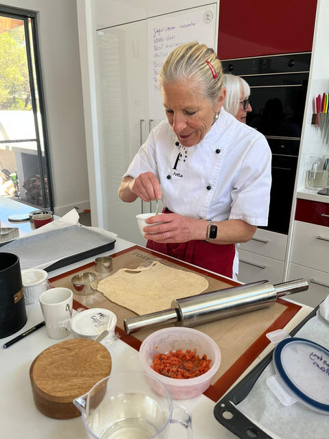 Anita mid class in the kitchen