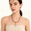 Thumbnail: Conch Shell Charm Bead Necklace-Gold
