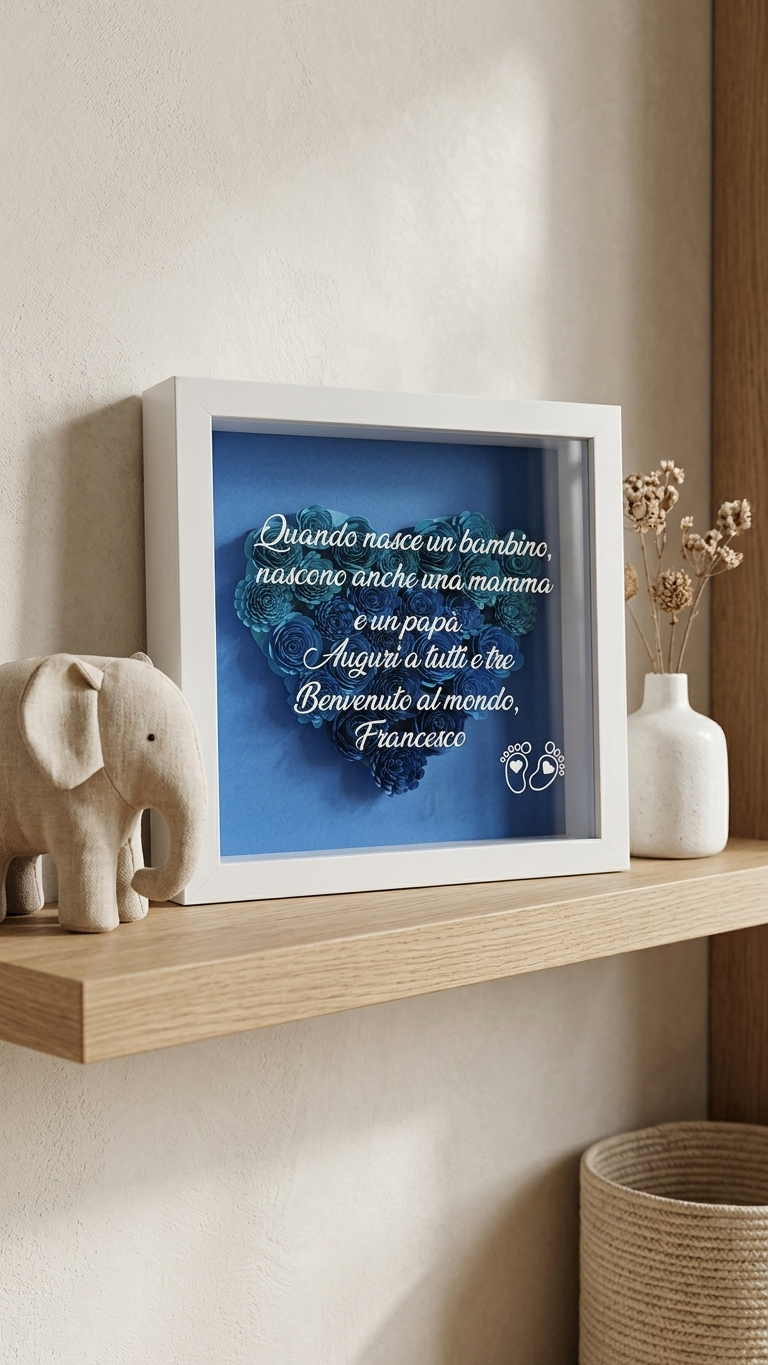Quadretto quadrato con frase