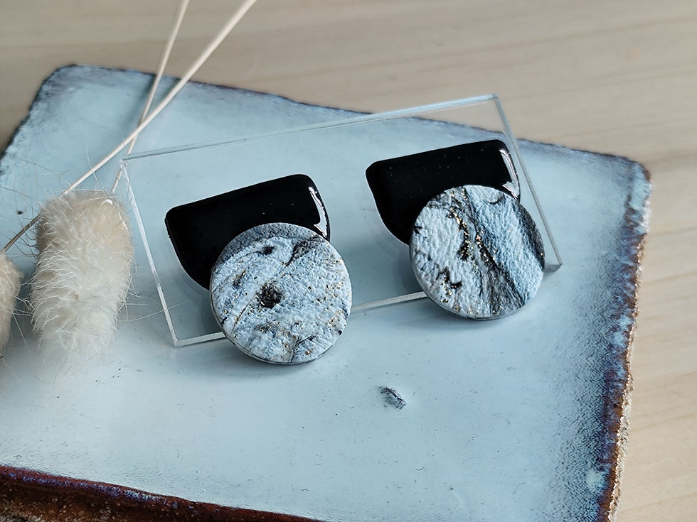 Orecchini effetto marmo