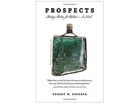 Book cover for Prospects by Robert W. Spencer, featuring a green stone pendant on a white background with black text.
