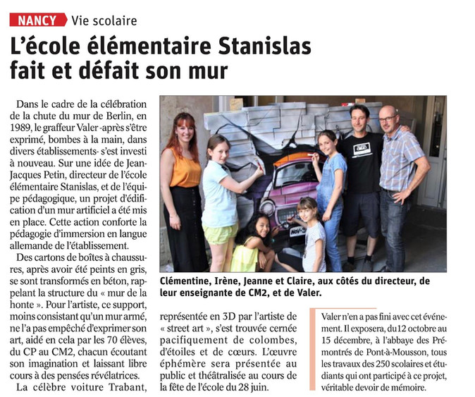 Histoires du mur … à Stanislas!
