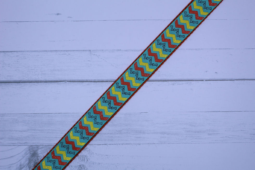 Light Blue Chevron With Bones