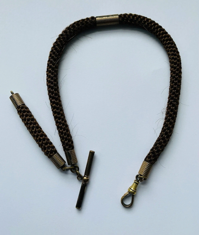 Victorian hair watch fob
