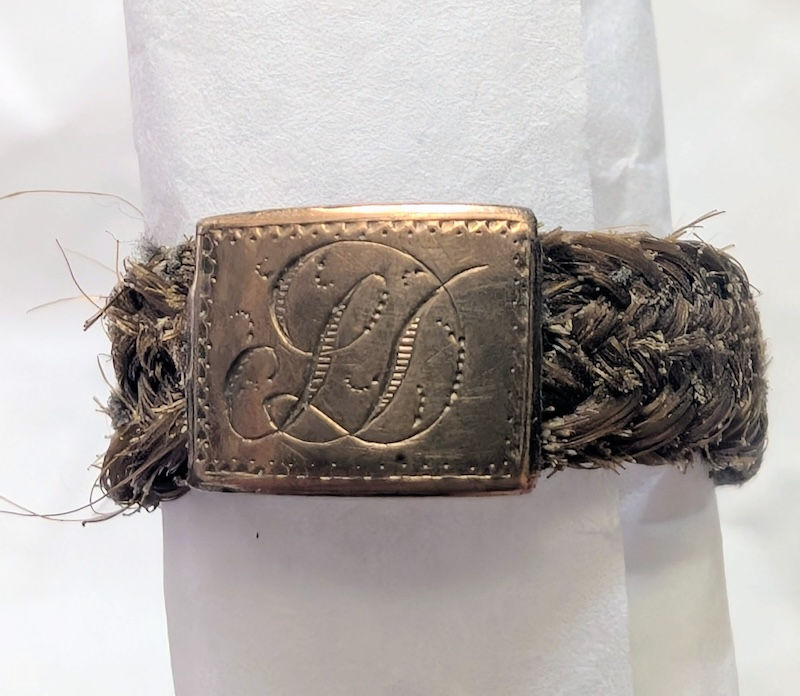 Victorian Hair and gold Mourning ring