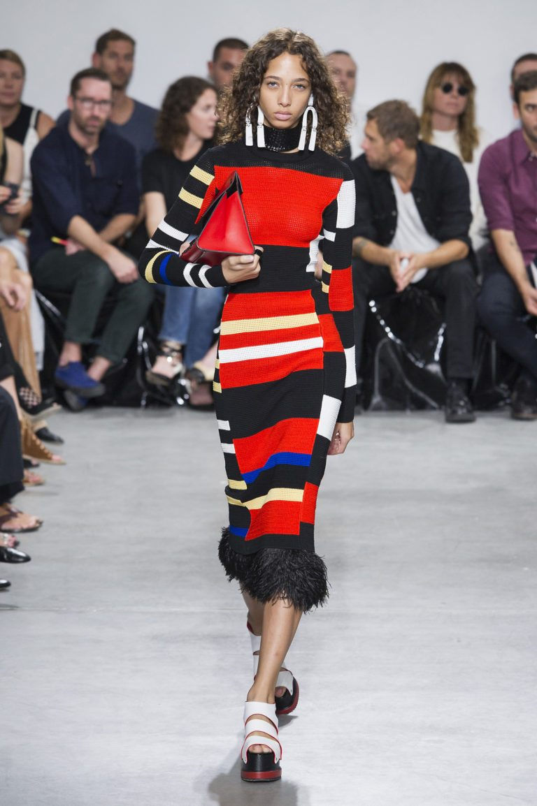 Thumbnail: Striped & Feathered Flair Dress