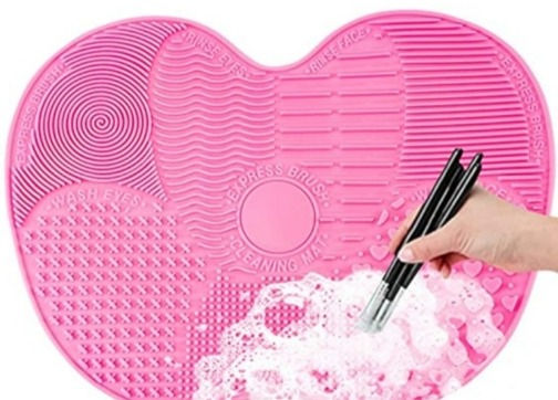 Thumbnail: Makeup brush set  black and rose gold includes 15 pcs brush beauty blender brush cleaner and puff powder