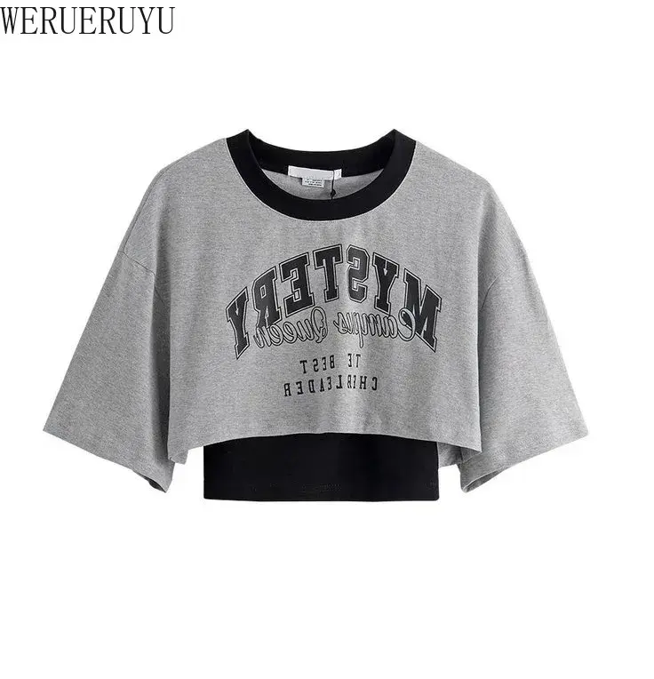 Miniatura: Camiseta Estampada Vintage Top Cropped Manga Curta Verão