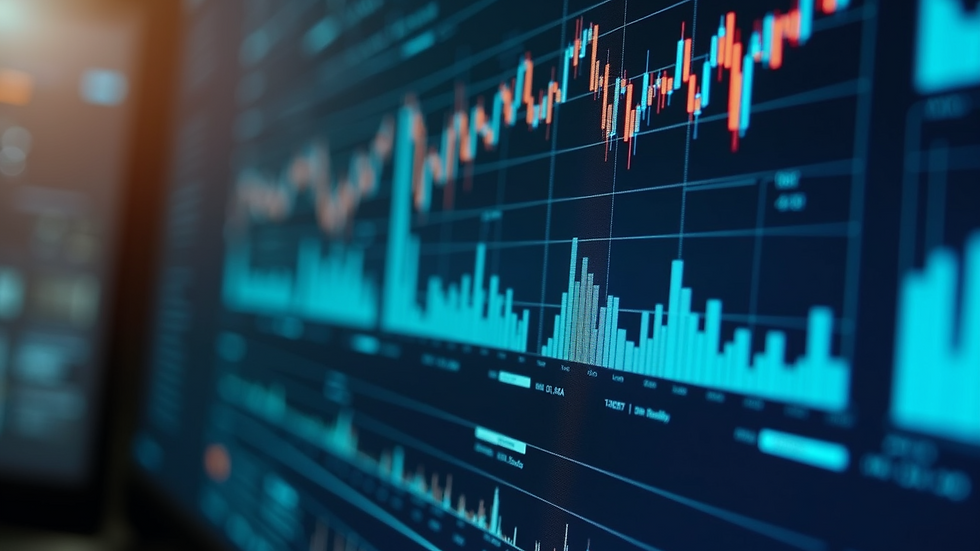Close-up view of a computer screen displaying AI-driven financial analytics