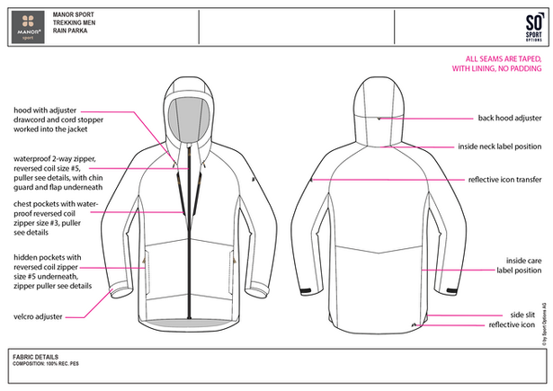 Manor Sport Trekking Tech Pack Design