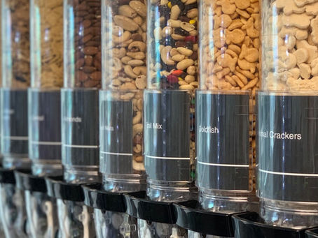 Different snacks in a corporate office pantry