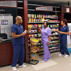healthcare breakroom with micro market