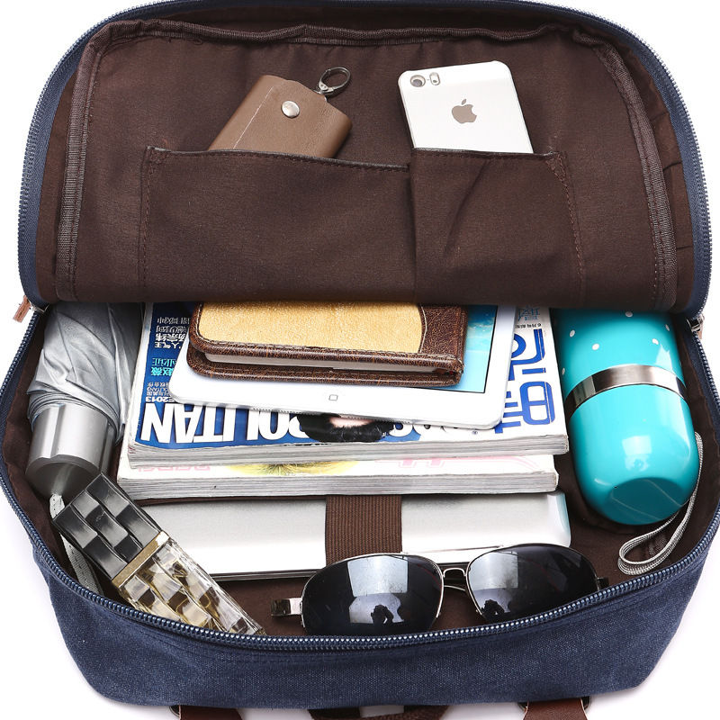 Thumbnail: Canvas Travel Backpack - Stylish Shoulder Bag