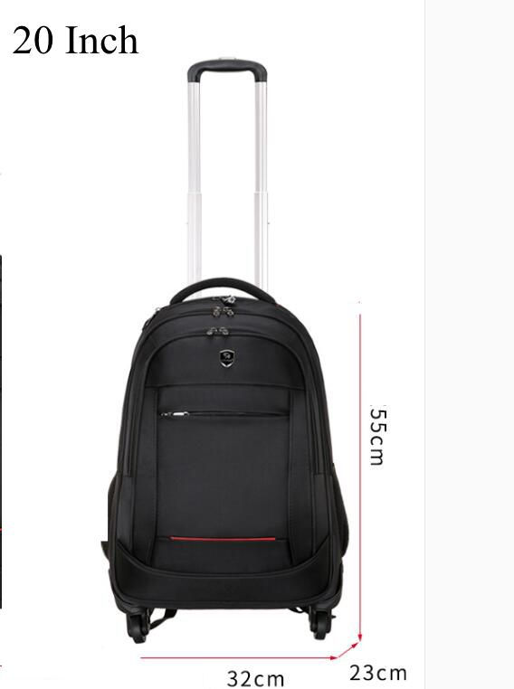 Thumbnail: Men's Business Wheeled Backpack Trolley Travel Bag