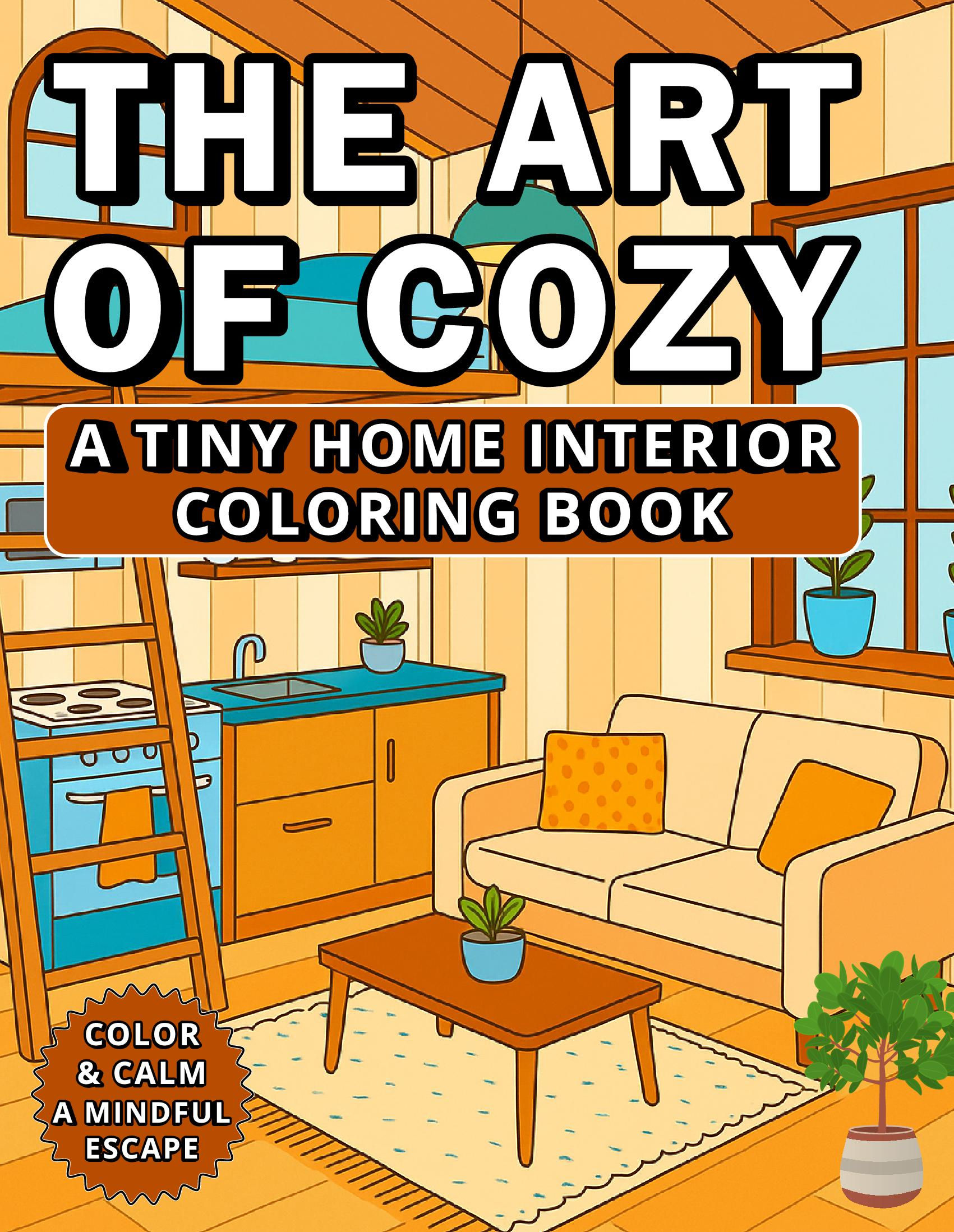 The Art of Cozy: A Tiny Home Interior Coloring Book A Bold and Easy Coloring Boo