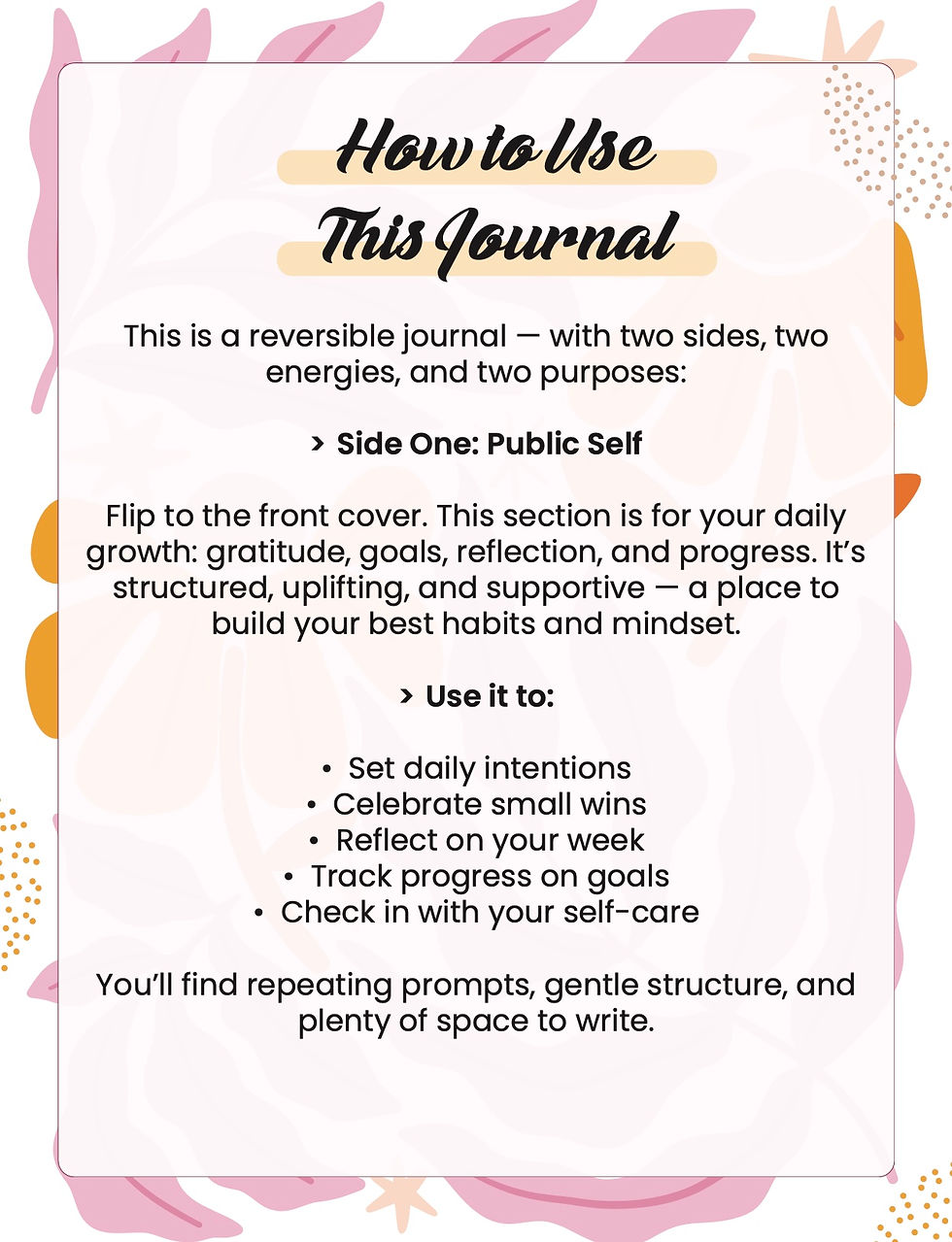 Thumbnail: The Flip Journal:Two Side One Whole You