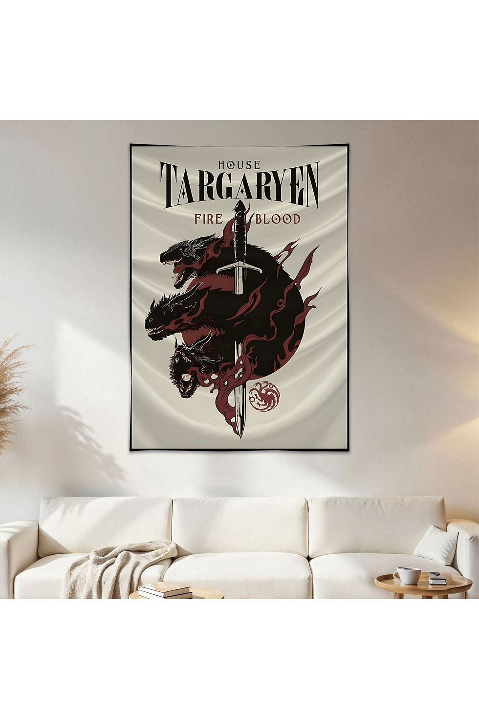 Game Of Thrones Targaryen Duvar Örtüsü Duvar Halısı Birinci Kalite Saten Kumaş