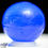 Thumbnail: Handmade Blue Semi Opaque Marble, Melon Ball 3/4 in, Germany, 1860-1920, S1193
