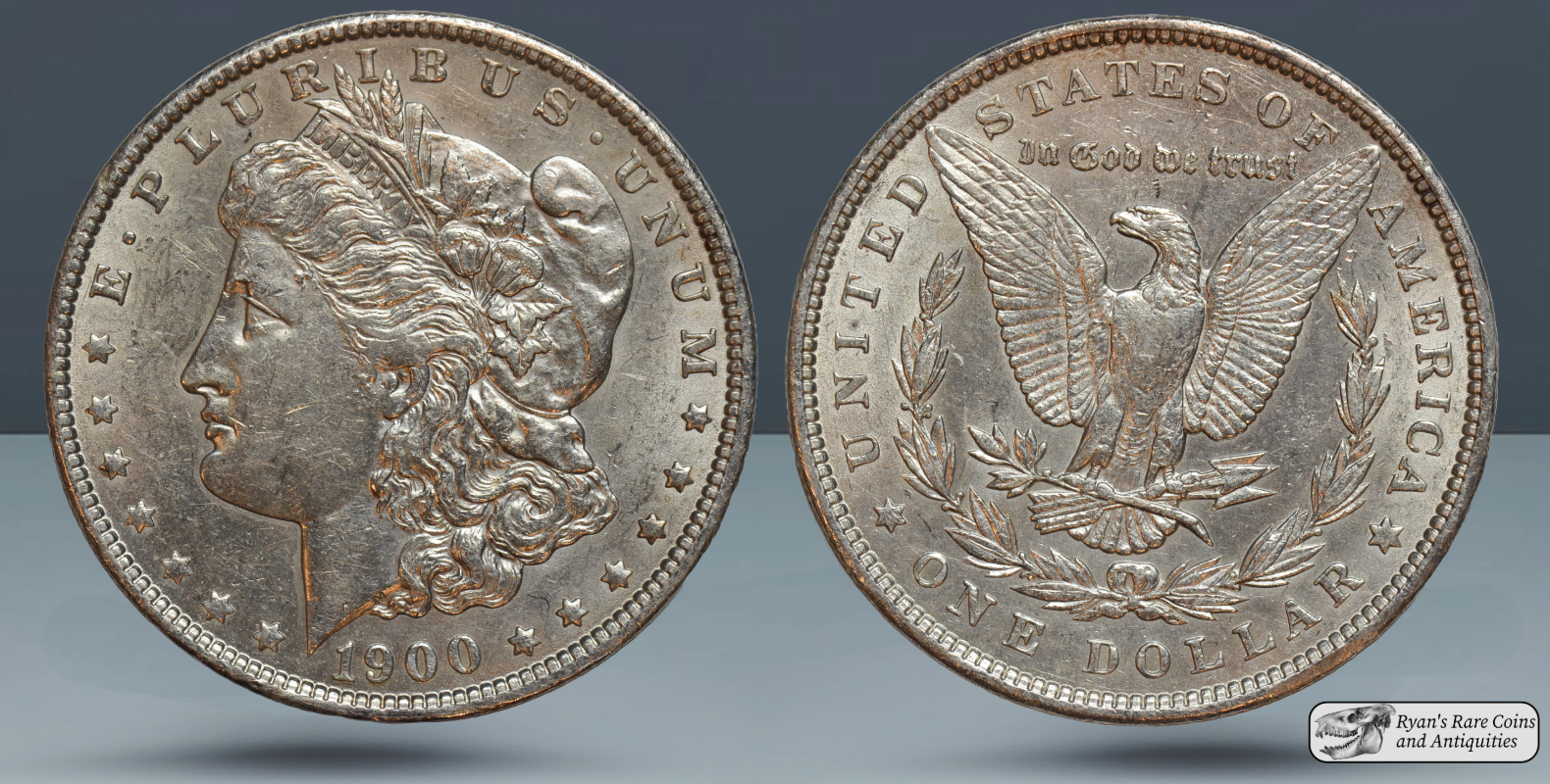 1900 Morgan Silver Dollar, Almost Uncirculated+, Ryan's Rare Coins, C7909