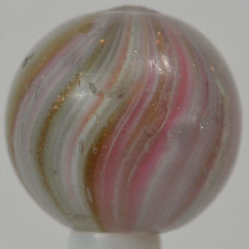 Thumbnail: Handmade Onionskin Lutz Marble 3/4 in, Near Mint- Chips, Germany 1860-1920 S1353