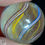 Thumbnail: Handmade Yellow Latticinio Swirl Marble, 9/16 in, NM, 1860-1920, Germany, S923