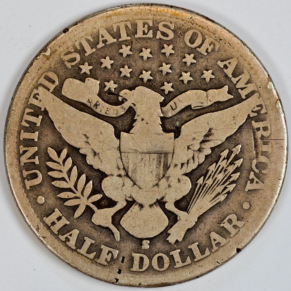 Thumbnail: 1900 S Barber Half Dollar, Good Condition, Silver, Ryan's Rare Coins, C8602