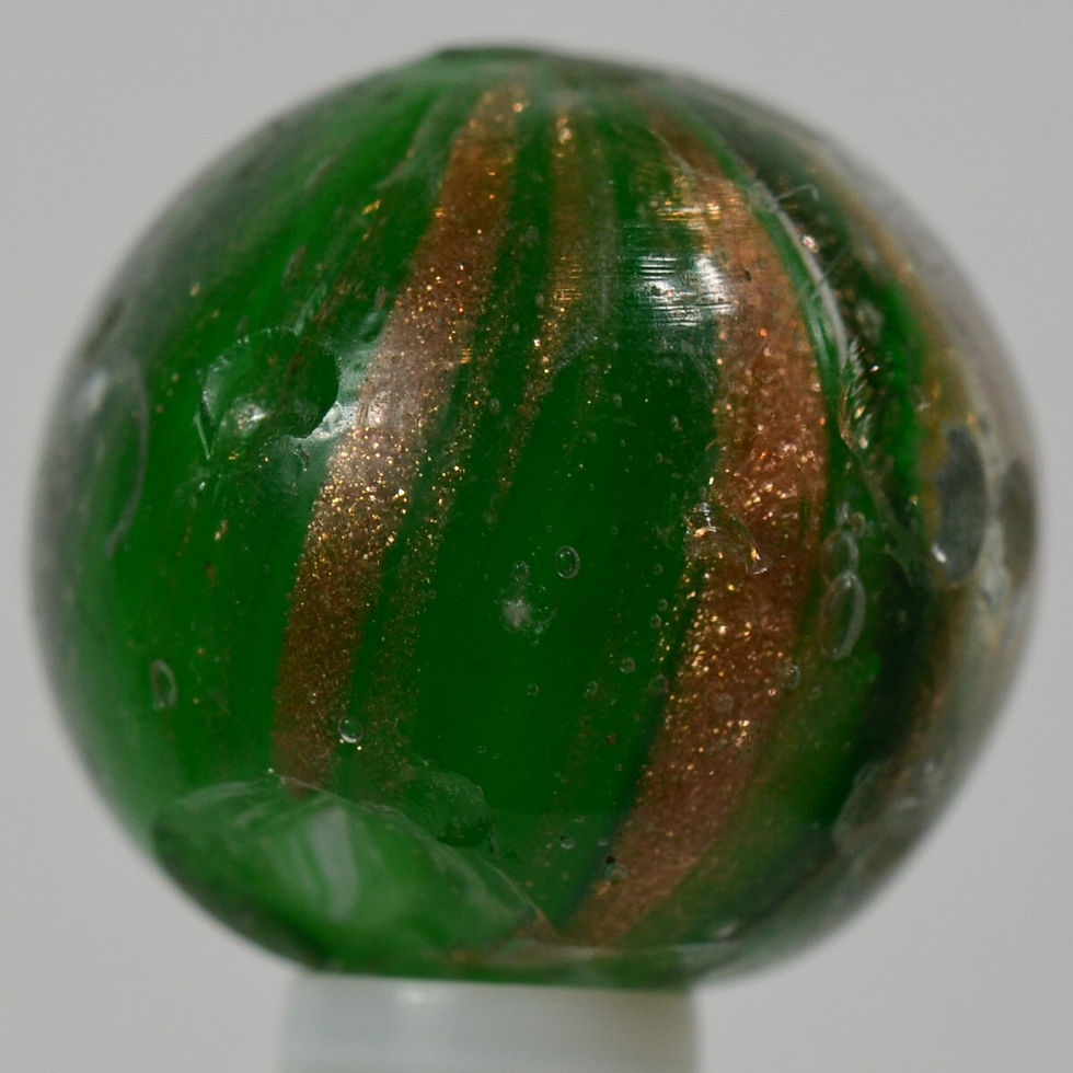 Thumbnail: Handmade Green Mist Lutz Marble 3/4 in, Near Mint-, Chip, Germany, S1348