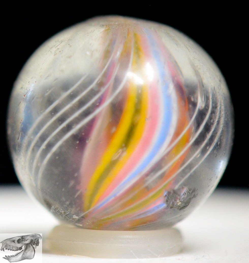 Thumbnail: Handmade Divided Core Swirl Marble, 25/32 in, 0.8", NM, 1860-1920 Germany, S1198