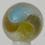 Thumbnail: Handmade Aqua Yellow Ribbon Lutz Marble, 11/16 in, Collectible, Germany, S1372