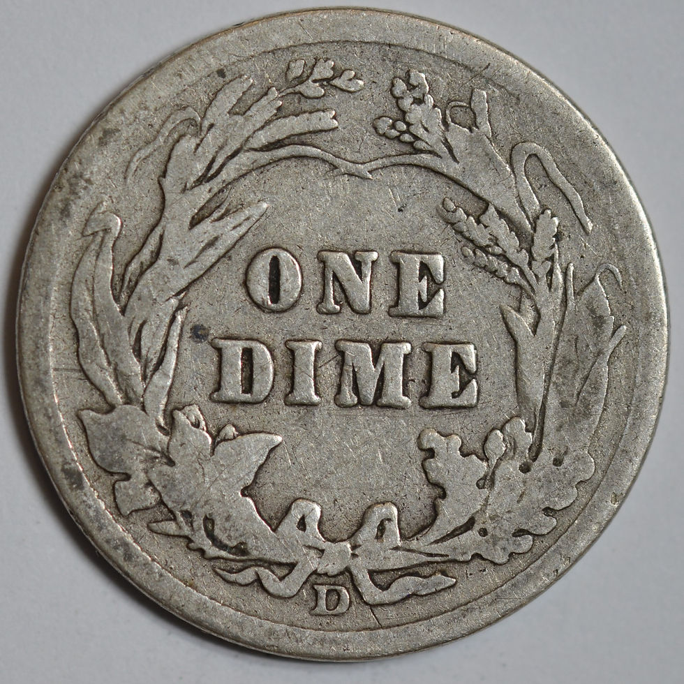 Thumbnail: 1912 D Barber Dime, Very Good Condition, Silver Ryan's Rare Coin & Antique C8401