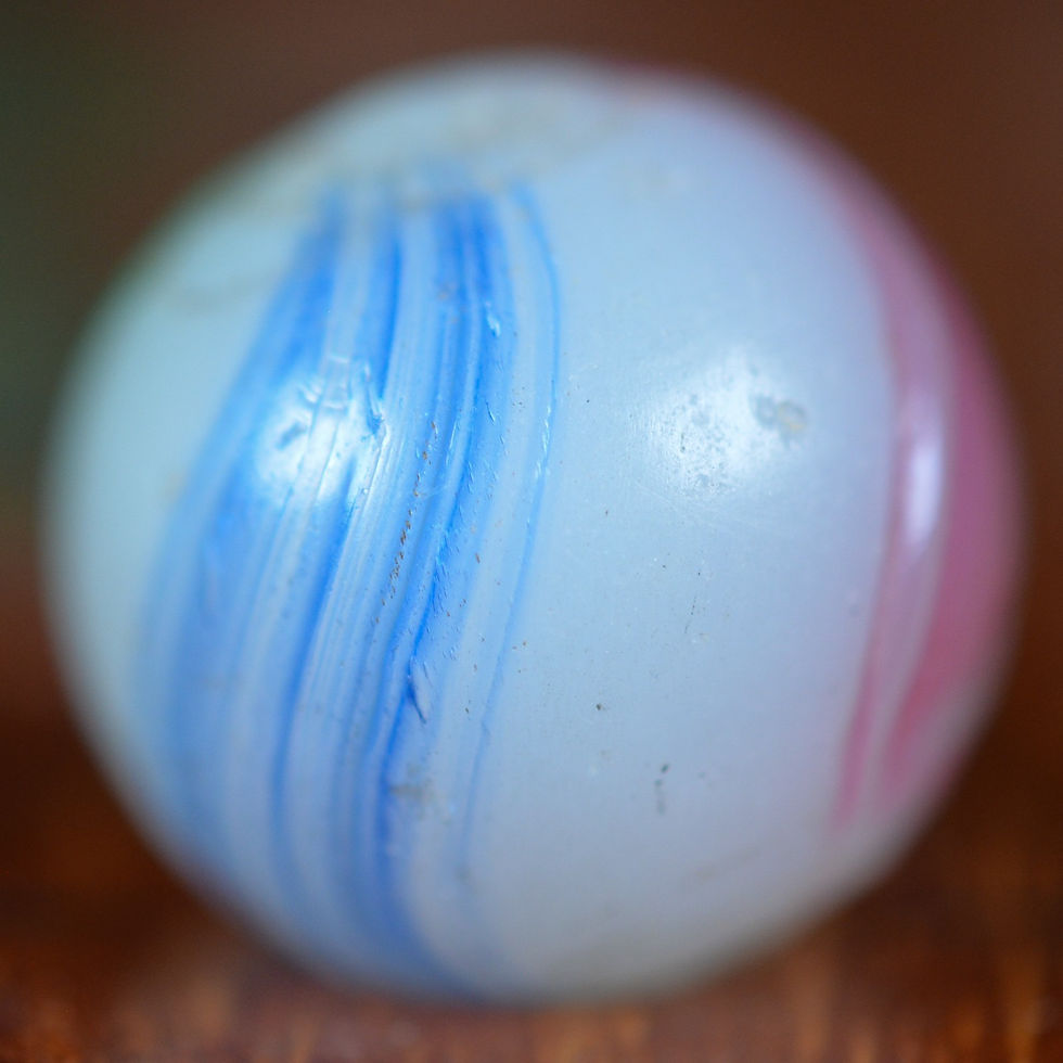 Thumbnail: Handmade Colorful Banded Opaque 0.69 in, Near Mint-, Germany, 1860-1920, S1625