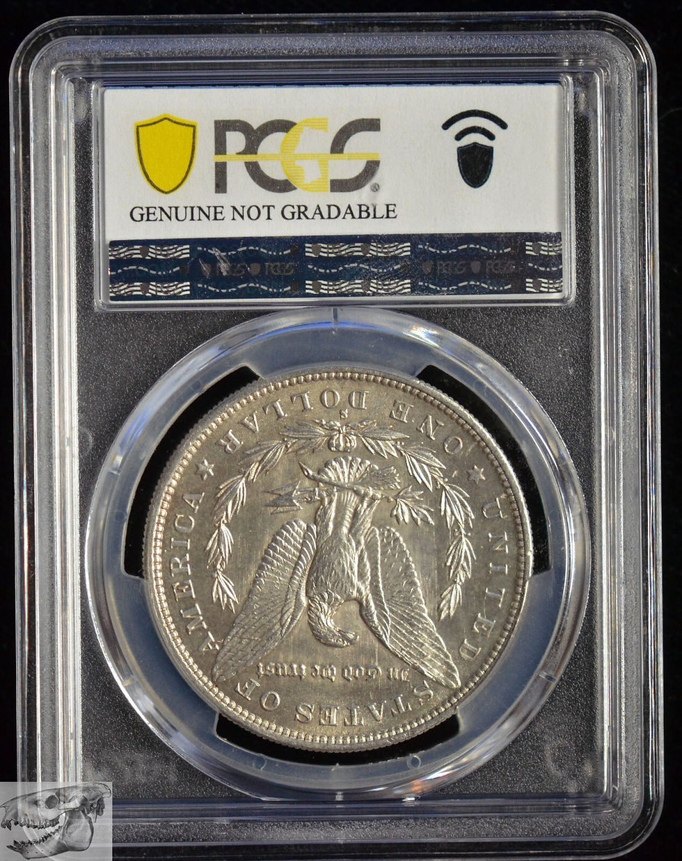 Thumbnail: 1879 S Morgan Dollar, PCGS UNC Details, Cleaned,  Prooflike Fields, White, C6751