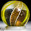 Thumbnail: Handmade Yellow Banded Lutz Marble, 11/16 in, Near Mint, Germany 1860-1920 S1237