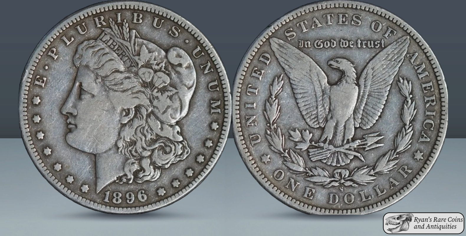 1896 S Morgan Silver Dollar, Very Fine+ Condition, Very Tough Date, C6232