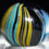 Thumbnail: Handmade Indian Marble, Blue & Yellow Teardrop, 11/16 in Germany 1860-1920 S1117