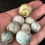 Thumbnail: Lot of 8 Crockery Marbles, Handmade 5/8-7/8 in, 1860-1920, Lauscha Germany, S754