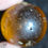 Thumbnail: Handmade Cornhusk Banded Swirl Marble, Amber 7/8 in Shooter, Good+, German S1016