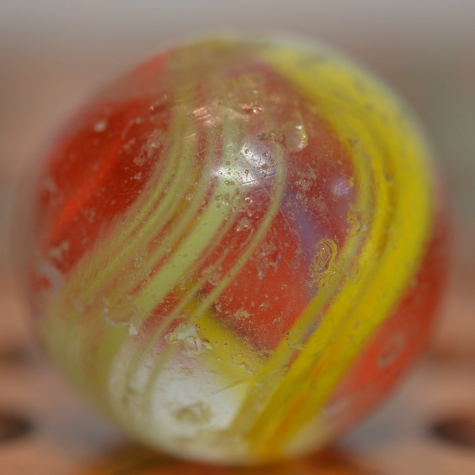 Thumbnail: Handmade Banded Swirl, Clearie Marble, 1 in, Good+, 1860-1920, Germany, S1561