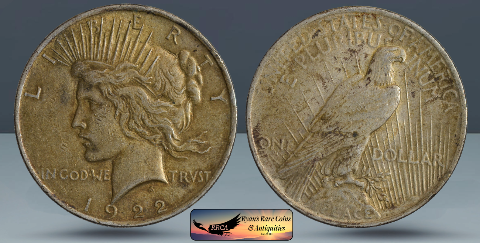 1922 Peace Dollar, Extremely Fine Condition, Silver Dollar, Ryan's Coins, C8446