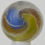 Thumbnail: Handmade Blue Yellow Ribbon Lutz Marble, 11/16 in, Good+, Germany, S1374