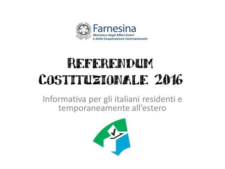 REFERENDUM COSTITUZIONALE DEL 4 DICEMBRE PROROGA AL 2 NOVEMBRE PER GLI ELETTORI TEMPORANEAMENTE ALL&