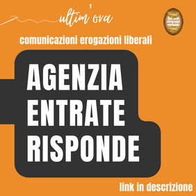 Erogazioni liberali le FAQ dell'Agenzia