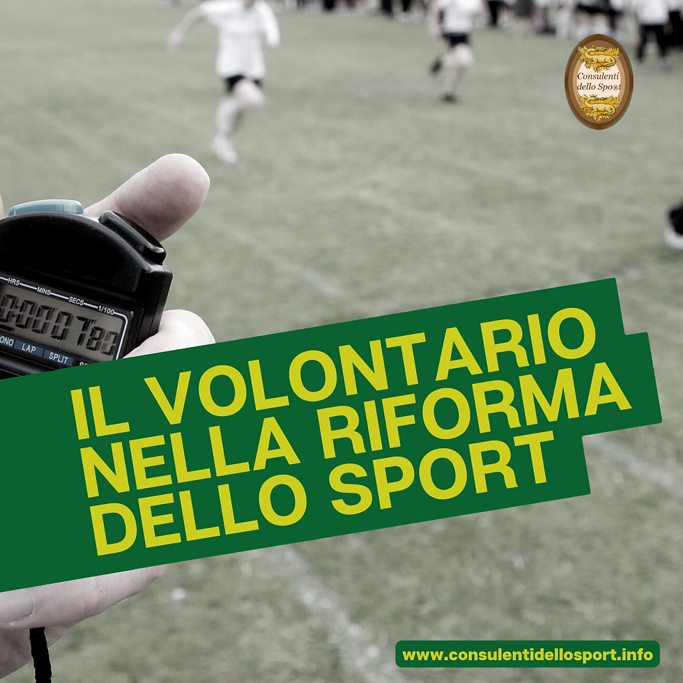 Il volontario sportivo