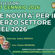 Le novità per il terzo settore nel 2026 