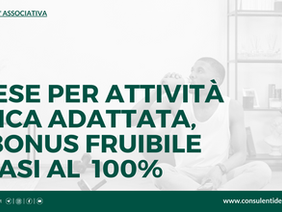 Spese per attività fisica adattata,il bonus fruibile quasi al 100%