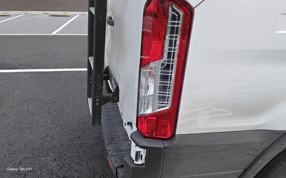 On-site work - a bit of body work to replace the rear lamp.
