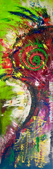 Observing Bird | Acrylic | Expressionism Art by Mira Horbacz | TERAVARNA