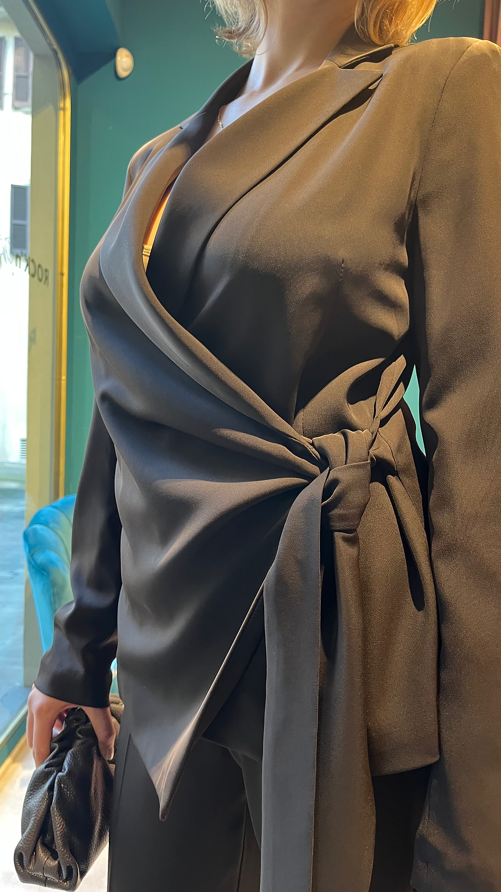 Miniatura: Blazer a vestaglia con fiocco laterale MILANO