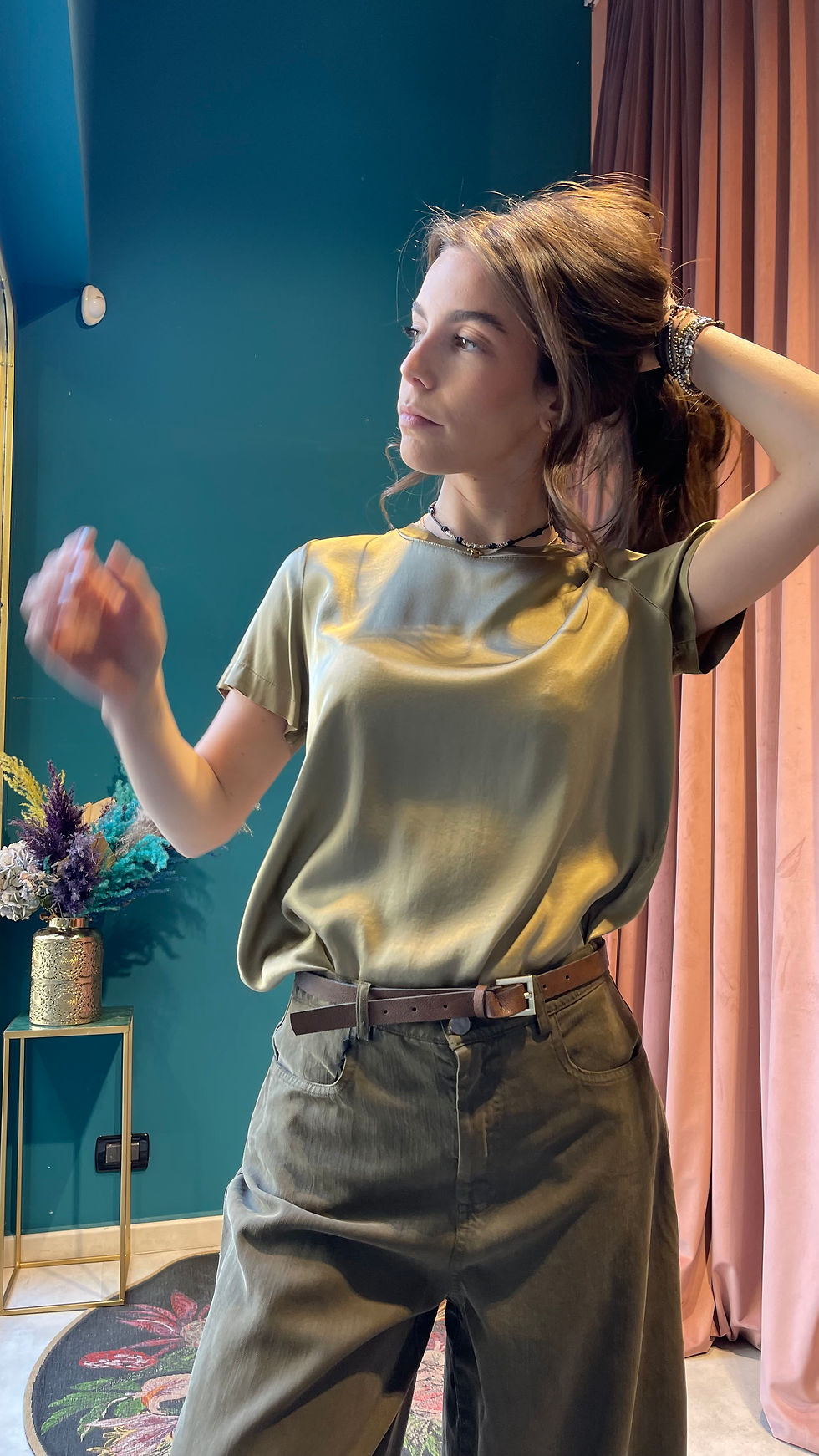 Thumbnail: Pantalone ballon in tessuto leggero e morbido 